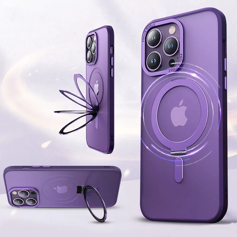 Stand Holder Matte Magnetic Case For Magsafe Wireless Charging for iPhone 14 13 12 15 Pro Max Plus Bracket Metal Phone Cover
Stand Holder Matte Magnetic Case For Magsafe Wireless Charging for iPhone 14 13 12 15 Pro Max Plus Bracket Metal Phone Cover