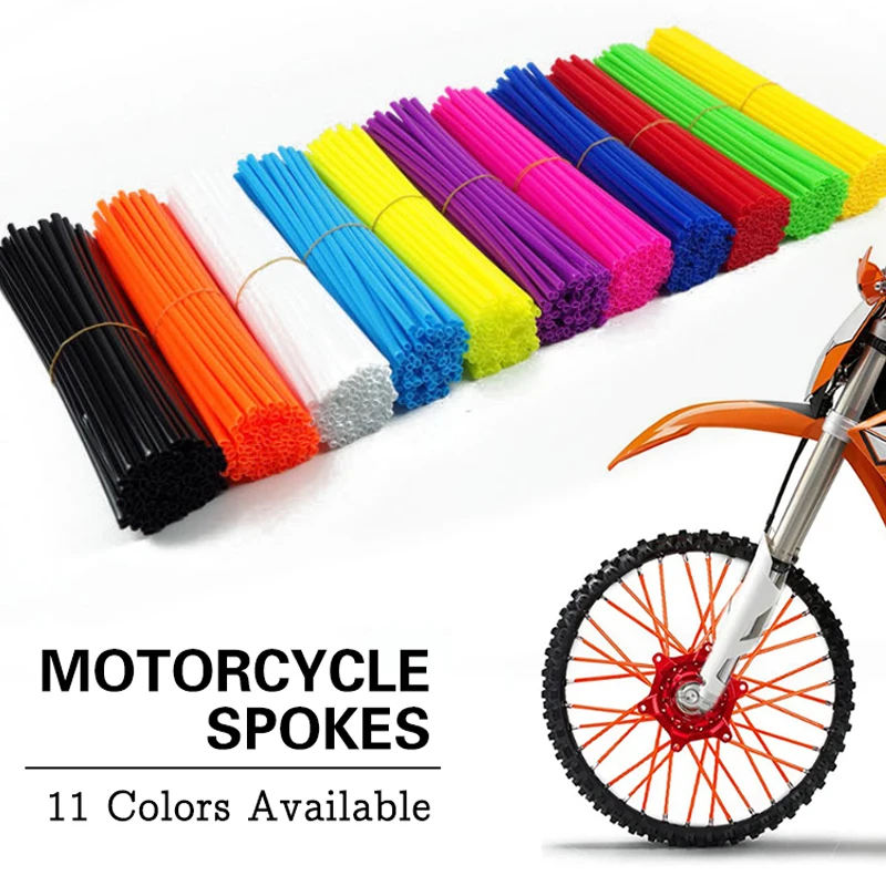 

Bike Motorcycle Dirt Decoration 24cm Motocross Wheel Spoke Wraps Rims Skins Protector Covers Decor Accessories