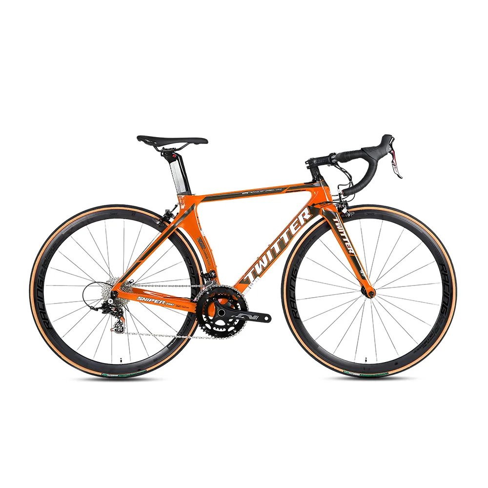 TWITTER Sniper2.0 ultralight full carbon road bike Shimano105/R700-22S 700c 50mm carbon fiber wheels hydraulic disc brakes bike
TWITTER Sniper2.0 ultralight full carbon road bike Shimano105/R700-22S 700c 50mm carbon fiber wheels hydraulic disc brakes bike