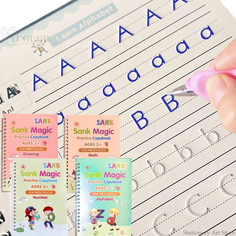 SANK Copybook Reusable Learning English 3D Calligraphy Book Drawing Numbers 0-100 Education for Kids Letter Practice Toy Gifts 
SANK Copybook Reusable Learning English 3D Calligraphy Book Drawing Numbers 0-100 Education for Kids Letter Practice Toy Gifts