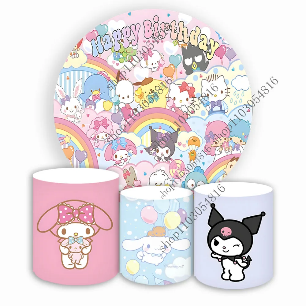 MINISO Hello Kitty круглый фон для фотосъемки девочек милый Sanrio день рождения круг фото