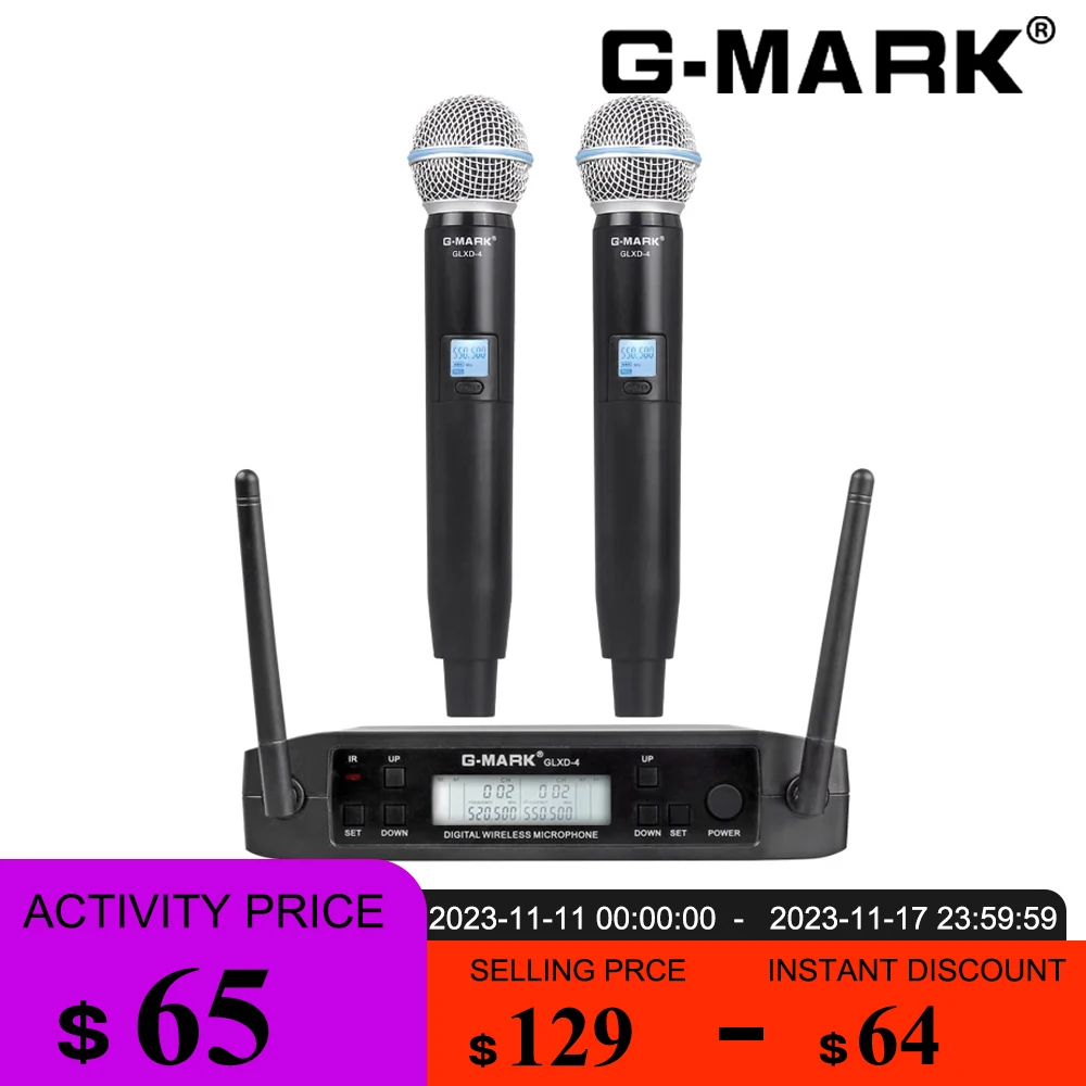 Профессиональный микрофон, беспроводная подсветка GLXD4 UHF, динамический микрофон, автоматическая частота для детской сцены, церкви, шоу, караоке, встреч
Профессиональный микрофон, беспроводная подсветка GLXD4 UHF, динамический микрофон, автоматическая частота для детской сцены, церкви, шоу, караоке, встреч