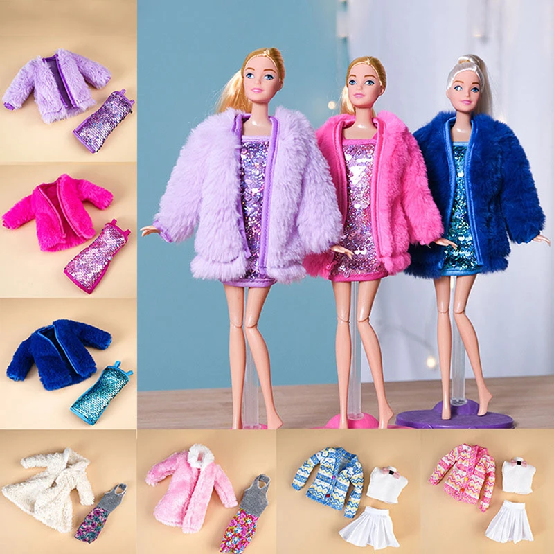 

1 Установите зимнее пальто в этническом стиле для кукол для кукол 30 см 11,5 -дюймовых аксессуаров кукол наряжать игрушки для девочек [только одежда]