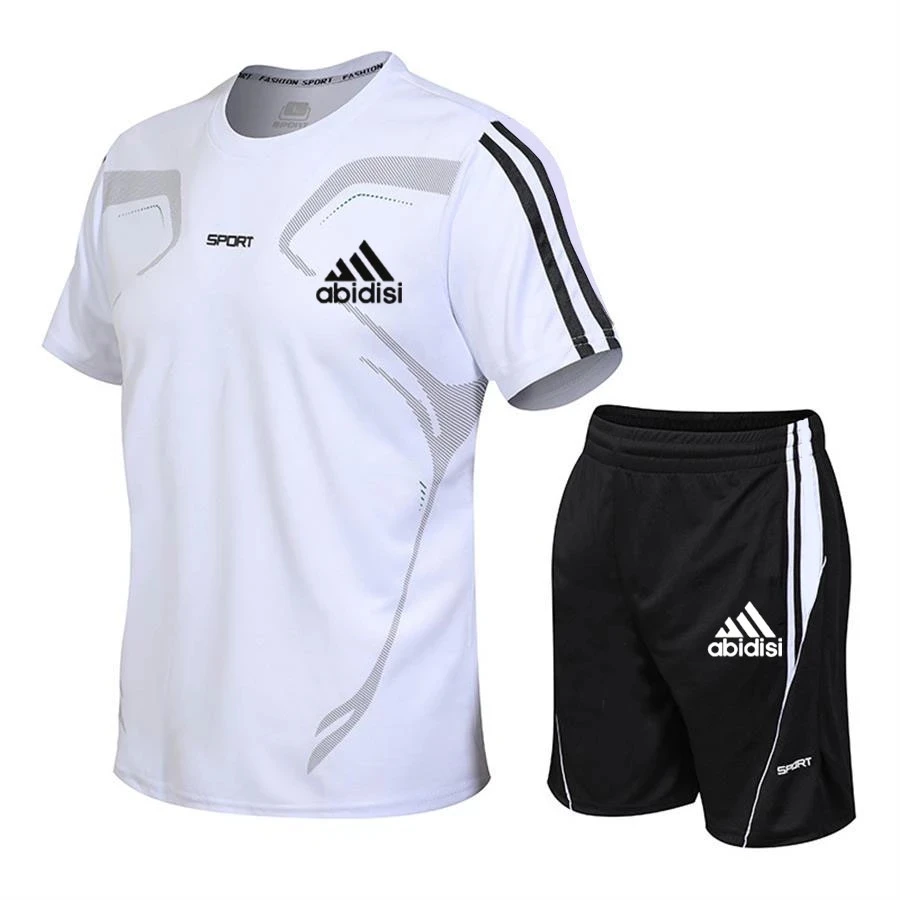 Summer Men's Sportswear Suit Men's Fitness Wear Sports Suit Short Sleeve T-Shirt + Shorts Quick Dry 2 Piece Set
Summer Men's Sportswear Suit Men's Fitness Wear Sports Suit Short Sleeve T-Shirt + Shorts Quick Dry 2 Piece Set