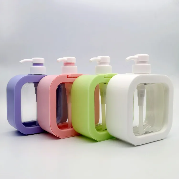 

5Colors Bathroom Soap Dispensers Refillable Lotion Shampoo Shower Gel Holder Portable Travel Dispenser Empty Bath Pump Bottl