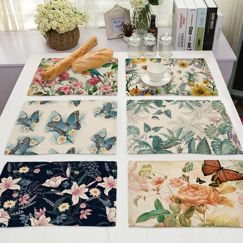 Butterfly Print Placemat Linen Table Mats for Dining Table Non-slip Thermal Insulation Placemats Eco-Friendly Modern Home Decor
Butterfly Print Placemat Linen Table Mats for Dining Table Non-slip Thermal Insulation Placemats Eco-Friendly Modern Home Decor
