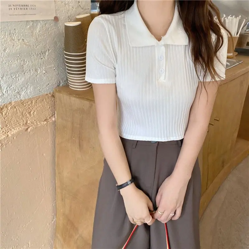 Yasuk Summer Fashion Women's Casual Polo Shirts Pullover Slim Tees Top Student Preppy Style Gentle School Sexy Girl
Yasuk Summer Fashion Women's Casual Polo Shirts Pullover Slim Tees Top Student Preppy Style Gentle School Sexy Girl