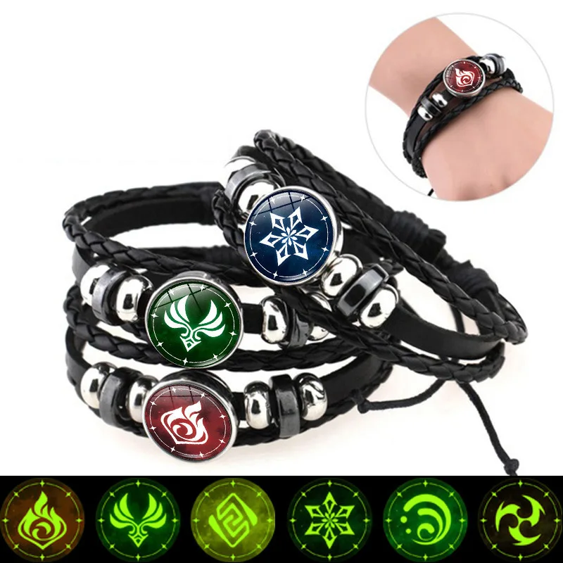 genshin impact cosplay Leather Snap Bracelet Luminous Game Eye of God Genshin Bracelet Multilayer Braided Anime Bracelets Men
genshin impact cosplay Leather Snap Bracelet Luminous Game Eye of God Genshin Bracelet Multilayer Braided Anime Bracelets Men