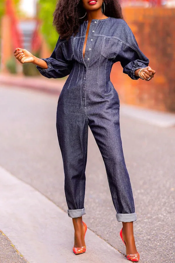 2022 Denim Jumpsuit Women Long Sleeve Button Up Harem Pants Jumpsuit Slim Streetwear Jumpsuits
2022 Denim Jumpsuit Women Long Sleeve Button Up Harem Pants Jumpsuit Slim Streetwear Jumpsuits