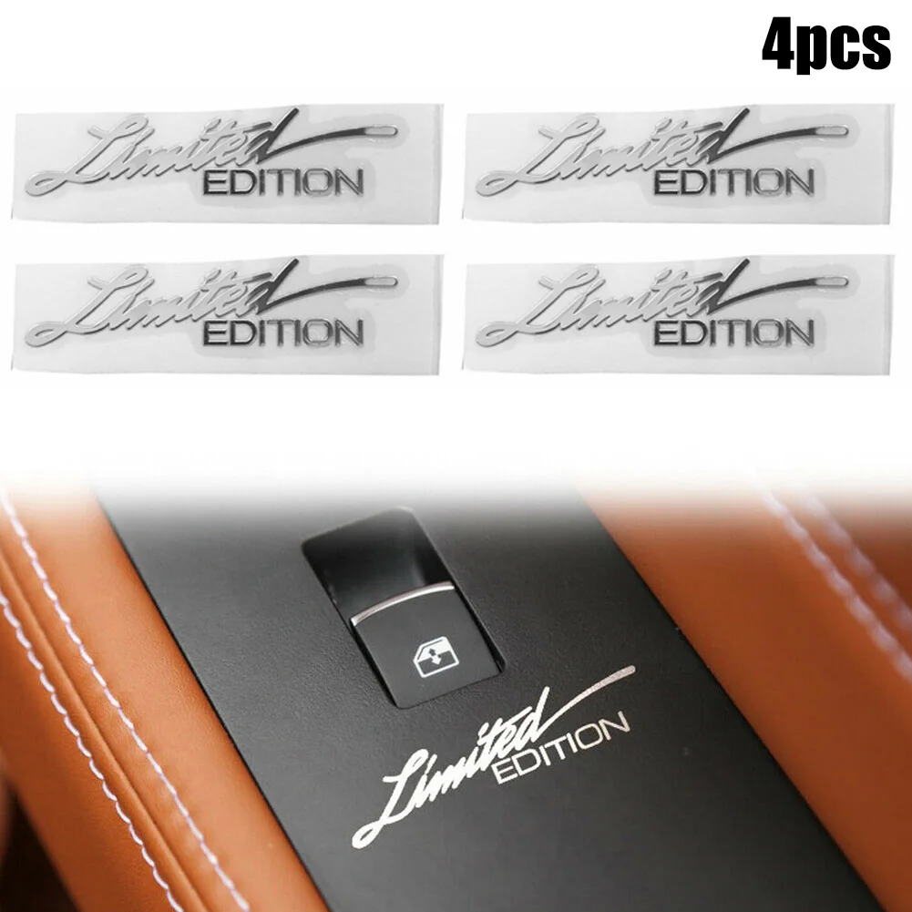 4pcs Silver Limited Edition Logo Emblem Badge Metal Sticker Decals Car Accessories 1.8Cm X 7.5Cm Decorate Your Car Charming Luxu
4pcs Silver Limited Edition Logo Emblem Badge Metal Sticker Decals Car Accessories 1.8Cm X 7.5Cm Decorate Your Car Charming Luxu