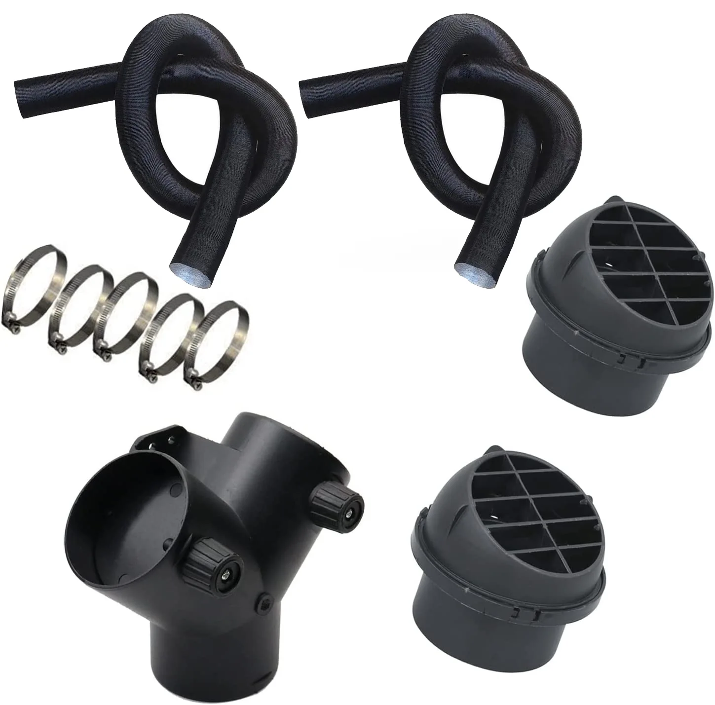 60/75mm Pipe Ducting Y Piece + Warm Air Outlet Vent & Hose Clip For Webasto Eberspacher Diesel Heater Duct Connector Y Branch
60/75mm Pipe Ducting Y Piece + Warm Air Outlet Vent & Hose Clip For Webasto Eberspacher Diesel Heater Duct Connector Y Branch