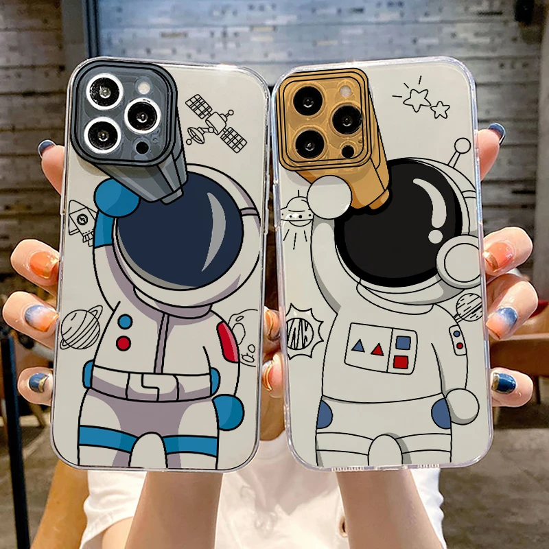 Cases For iPhone 13 12 11 Pro Max Mini SE 2020 X XR XS Max 6 6s 7 8 Plus Creative Astronaut TPU Protective Phone Cover Funda
Cases For iPhone 13 12 11 Pro Max Mini SE 2020 X XR XS Max 6 6s 7 8 Plus Creative Astronaut TPU Protective Phone Cover Funda