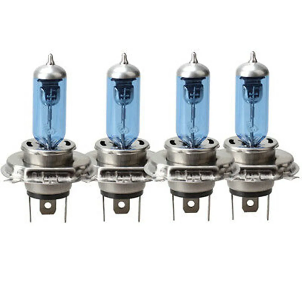 4pcs H4/P43T Xenon Car Headlights Halogen Lamp Super White Bright High Quality Blue Plated Bulb Car Headlamps Accessories 12V
4pcs H4/P43T Xenon Car Headlights Halogen Lamp Super White Bright High Quality Blue Plated Bulb Car Headlamps Accessories 12V
