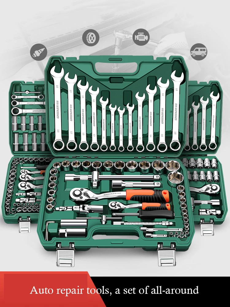 Steel Auto Repair Tool Set Socket Wrench Ratchet Combination Repair Kit Universal Multifunctional Tool Box Caja De Herramientas
Steel Auto Repair Tool Set Socket Wrench Ratchet Combination Repair Kit Universal Multifunctional Tool Box Caja De Herramientas
