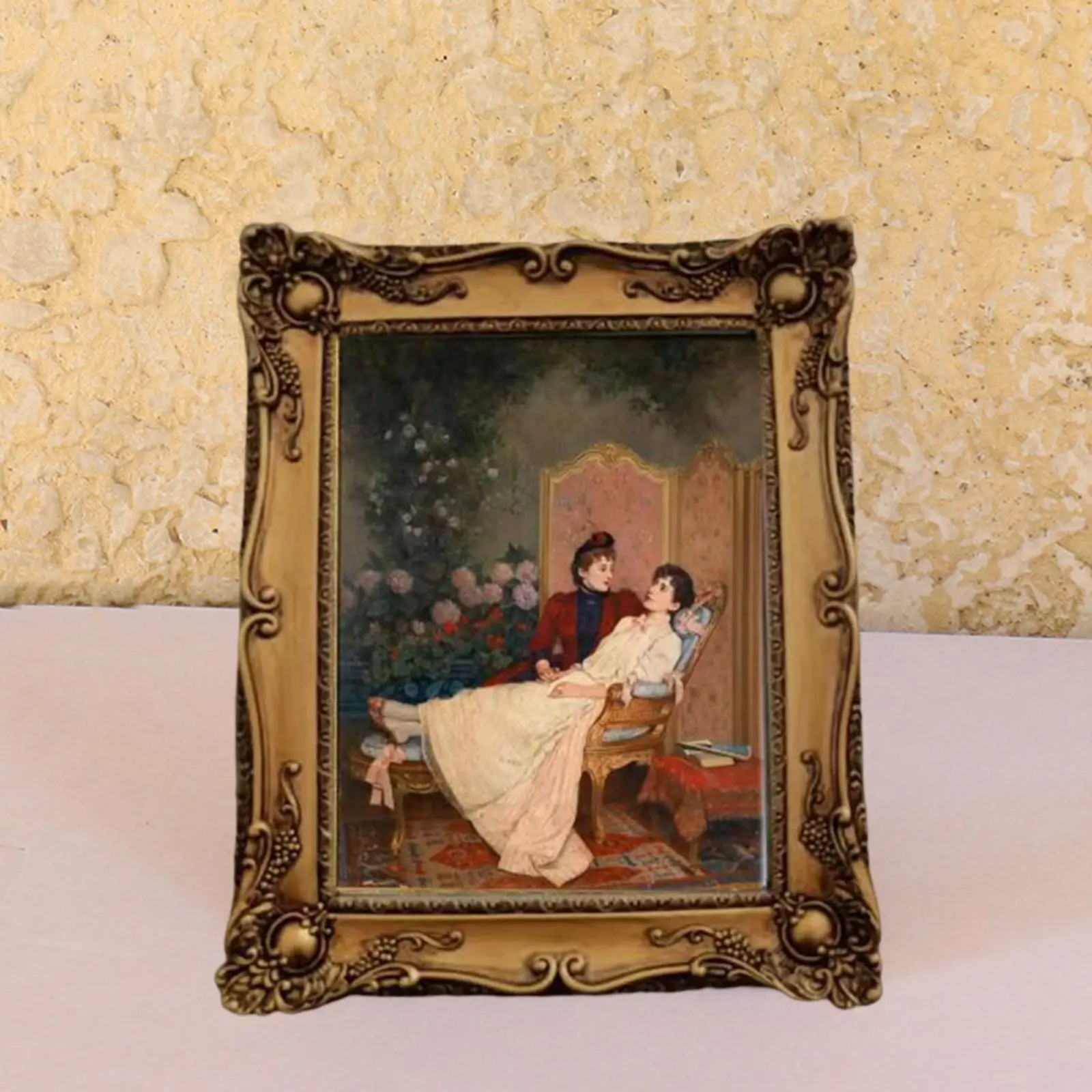 Ретро золотая смоляная фоторамка 31,5x25,5 см Настенная настольная Декорация 
Ретро золотая смоляная фоторамка 31,5x25,5 см Настенная настольная Декорация