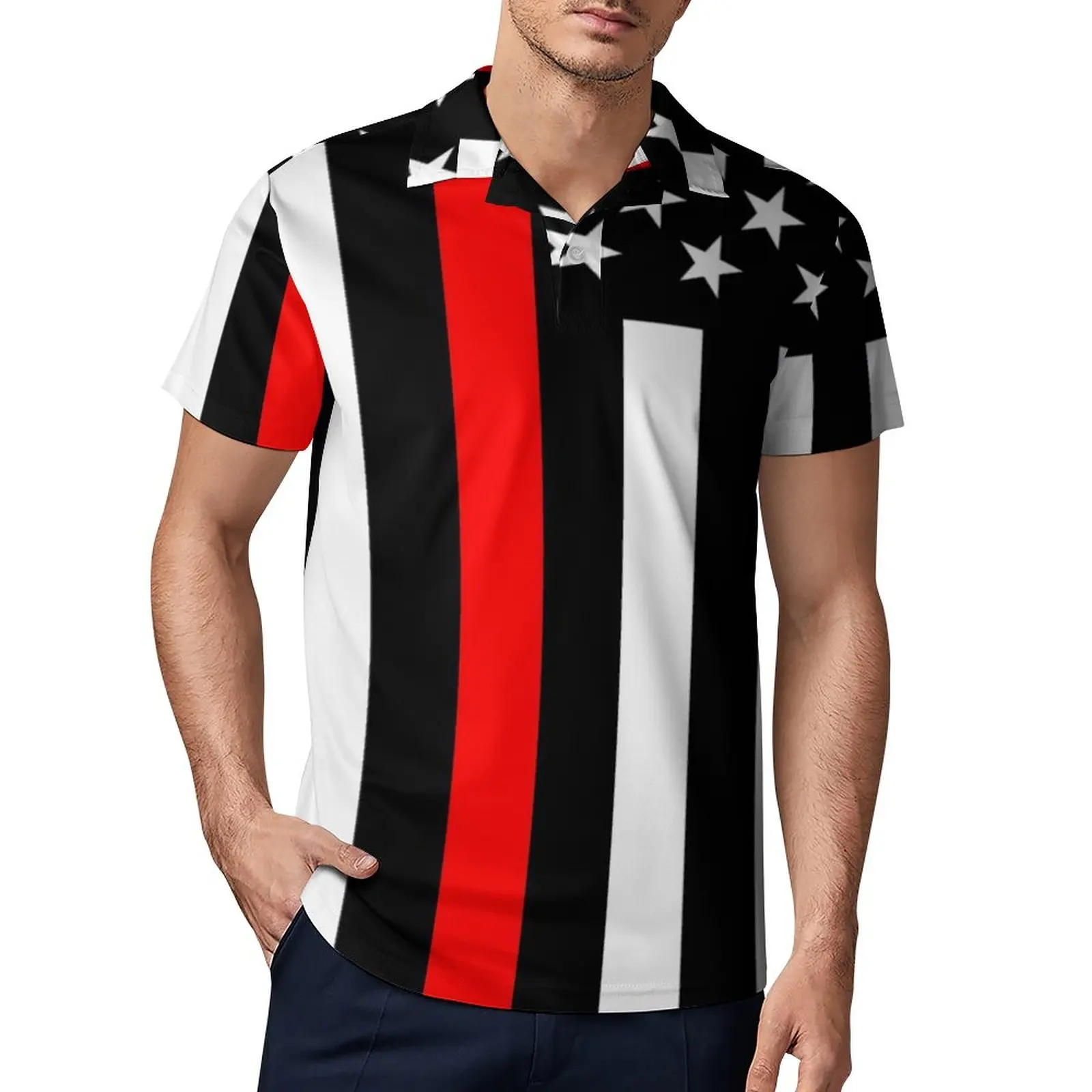 Рубашка-поло с графическим принтом и американским флагом, Тонкая Повседневная рубашка с красными линиями и принтом звезд, летние трендовые ...
Рубашка-поло с графическим принтом и американским флагом, Тонкая Повседневная рубашка с красными линиями и принтом звезд, летние трендовые ...