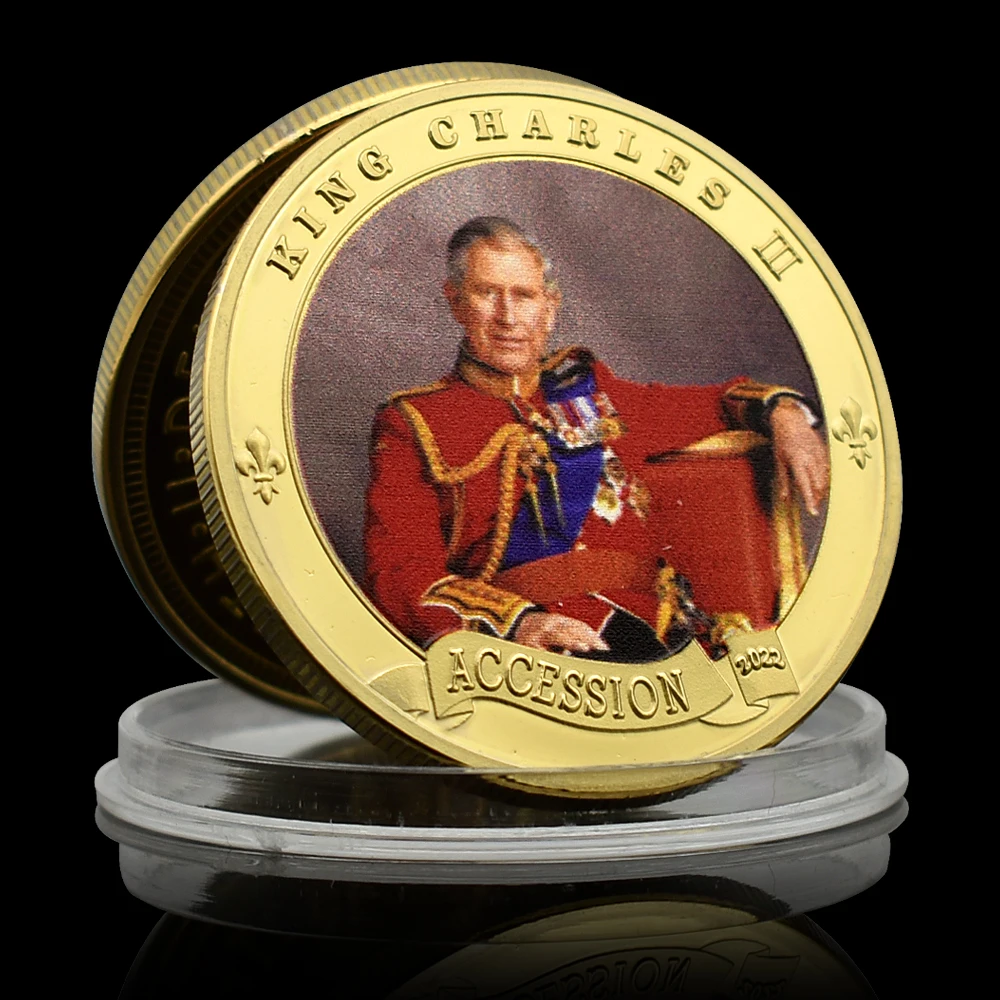 King Charles of England Gold Plated Commemorative Coin 1 Ounce Medallion Royal Challenge Coin Collect Gift
King Charles of England Gold Plated Commemorative Coin 1 Ounce Medallion Royal Challenge Coin Collect Gift