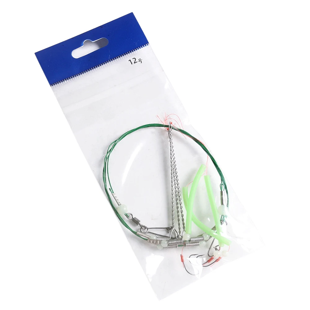 Sea Fishing Tackle 3 Hook Flapper Rig Fishing Terminal Tackle Luminous Stainless Steel Rigs Swivel Fishing Lure Tackle Pesca
Sea Fishing Tackle 3 Hook Flapper Rig Fishing Terminal Tackle Luminous Stainless Steel Rigs Swivel Fishing Lure Tackle Pesca