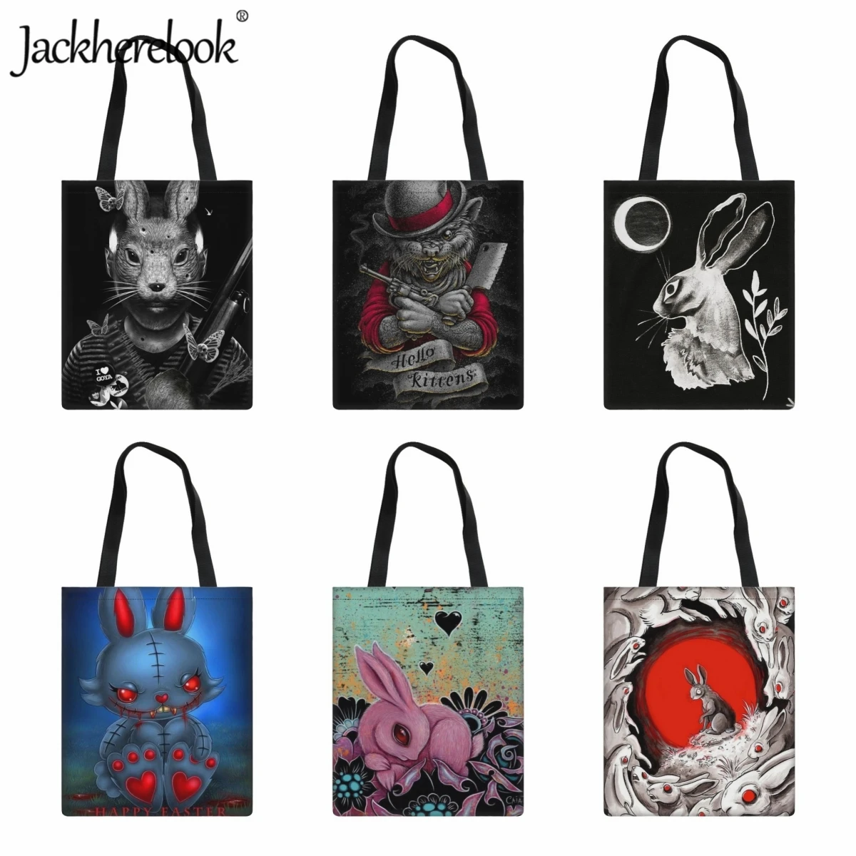Jackherelook Shoulder Bag for Women Gothic Rabbit Terrible Style Handbag Ladies Soft Tote Bag Classic Travel Canvas Shopping Bag
Jackherelook Shoulder Bag for Women Gothic Rabbit Terrible Style Handbag Ladies Soft Tote Bag Classic Travel Canvas Shopping Bag