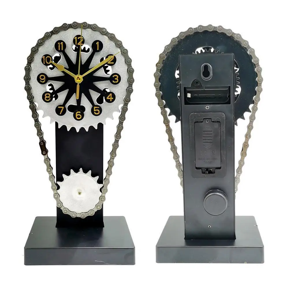 Vintage Chain Rotating Gear Clock Mechanical Wind Art Ornaments Restaurant Hands Decorative Desktop Clocks Bar Personalized H2H4
Vintage Chain Rotating Gear Clock Mechanical Wind Art Ornaments Restaurant Hands Decorative Desktop Clocks Bar Personalized H2H4