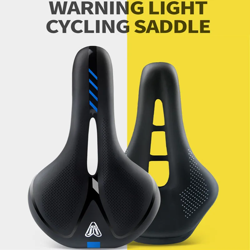 Bicycle Saddle With Lights Road Mountain Bike Cushion For Men Skid-proof Soft PU Leather Hollow Breathable Seat Cycling Parts
Bicycle Saddle With Lights Road Mountain Bike Cushion For Men Skid-proof Soft PU Leather Hollow Breathable Seat Cycling Parts