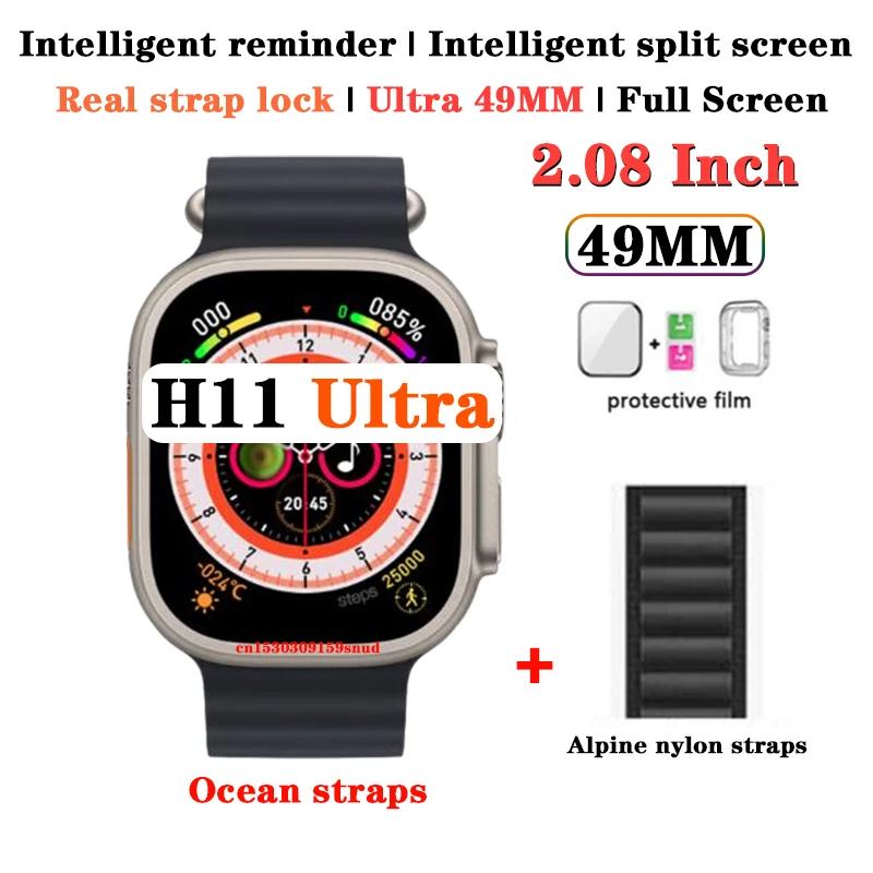 H11 Ultra Smart Watch Strap Lock Series 8 Wireless charging IWO Ultra 2 49MM Women Men Push Message Dial Call Full Screen
H11 Ultra Smart Watch Strap Lock Series 8 Wireless charging IWO Ultra 2 49MM Women Men Push Message Dial Call Full Screen