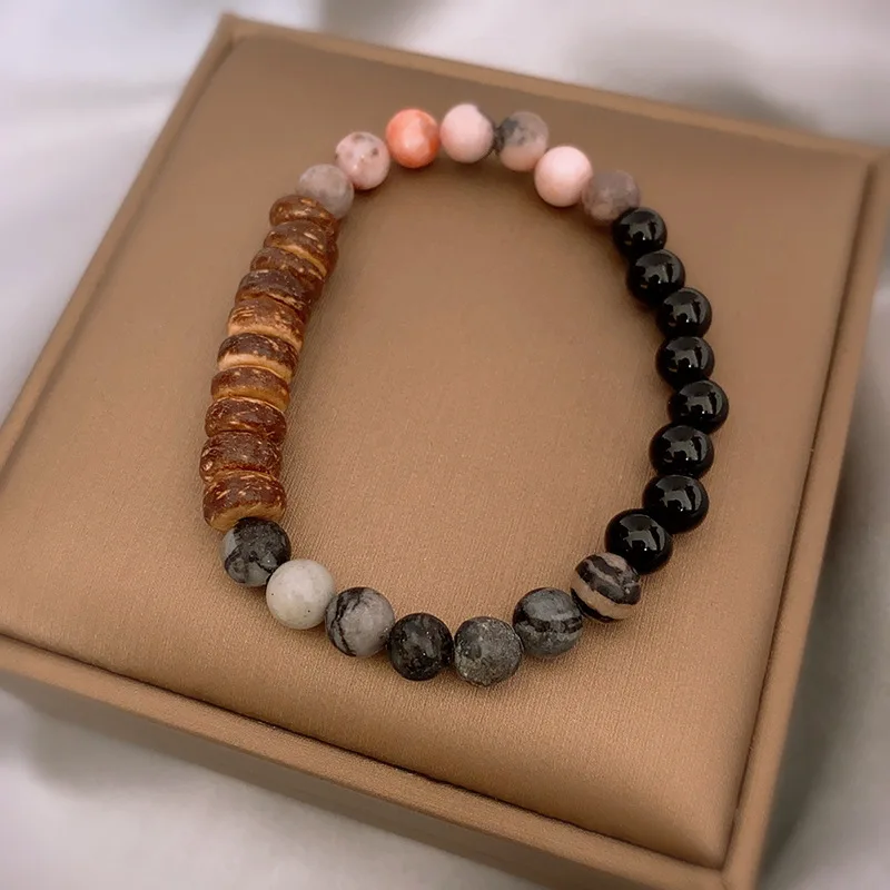Vintage Contrast Color Glass Natural Stone Beaded Stretch Bracelet Ethnic Style Hand Accessories Women
Vintage Contrast Color Glass Natural Stone Beaded Stretch Bracelet Ethnic Style Hand Accessories Women