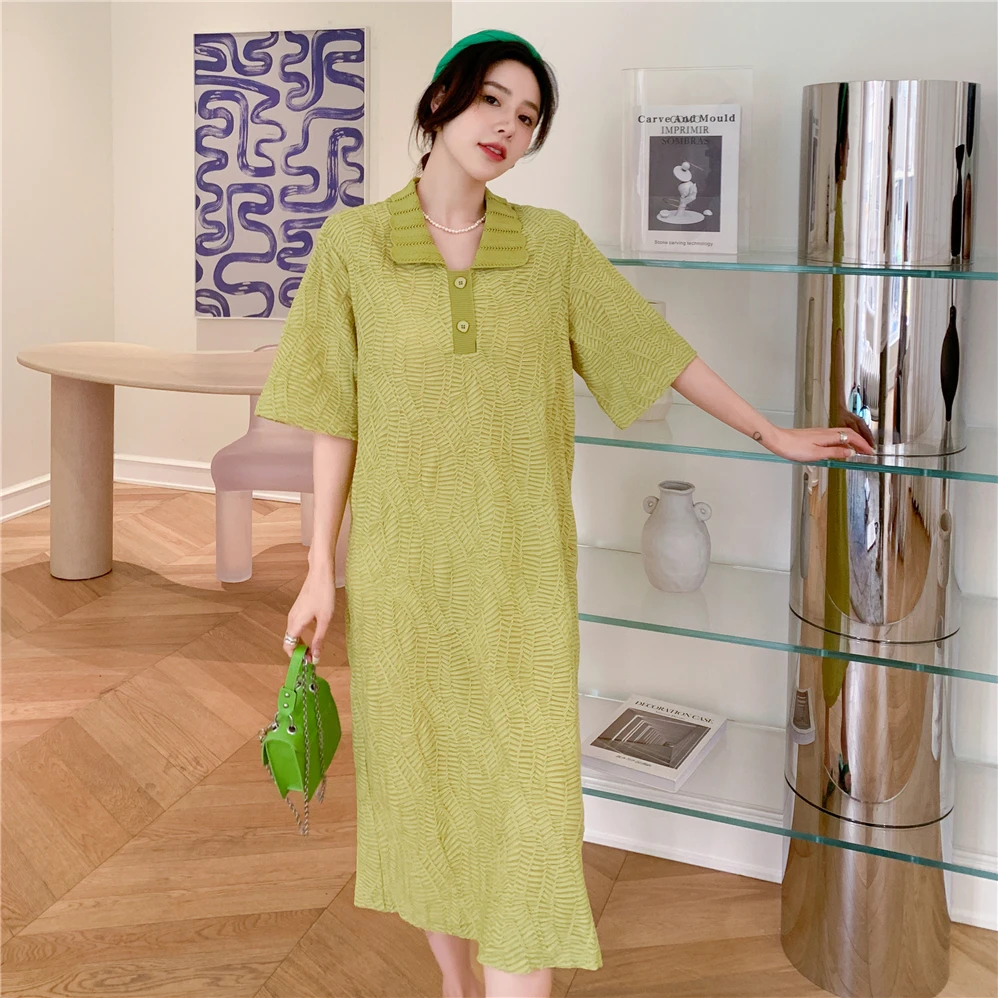 Женское свободное платье-рубашка, повседневное хлопковое зеленое платье большого размера с волнистыми складками, лето 2023
Женское свободное платье-рубашка, повседневное хлопковое зеленое платье большого размера с волнистыми складками, лето 2023