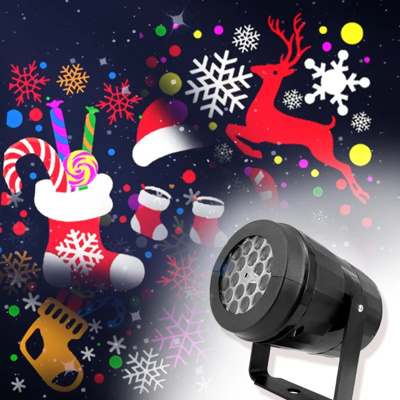 Рождественский вращающийся проектор для помещений с 16 изображениями
Рождественский вращающийся проектор для помещений с 16 изображениями