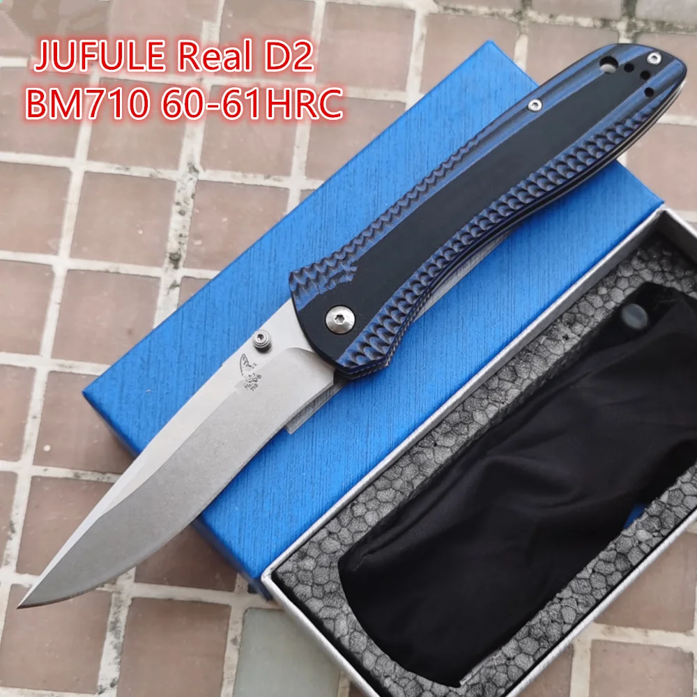 JUFULE New 710 60 HRC D2 Blade G10 Handle Copper Washers Camping Tactical Hunting Pocket Outdoor EDC Tool Folding Utility Knife
JUFULE New 710 60 HRC D2 Blade G10 Handle Copper Washers Camping Tactical Hunting Pocket Outdoor EDC Tool Folding Utility Knife