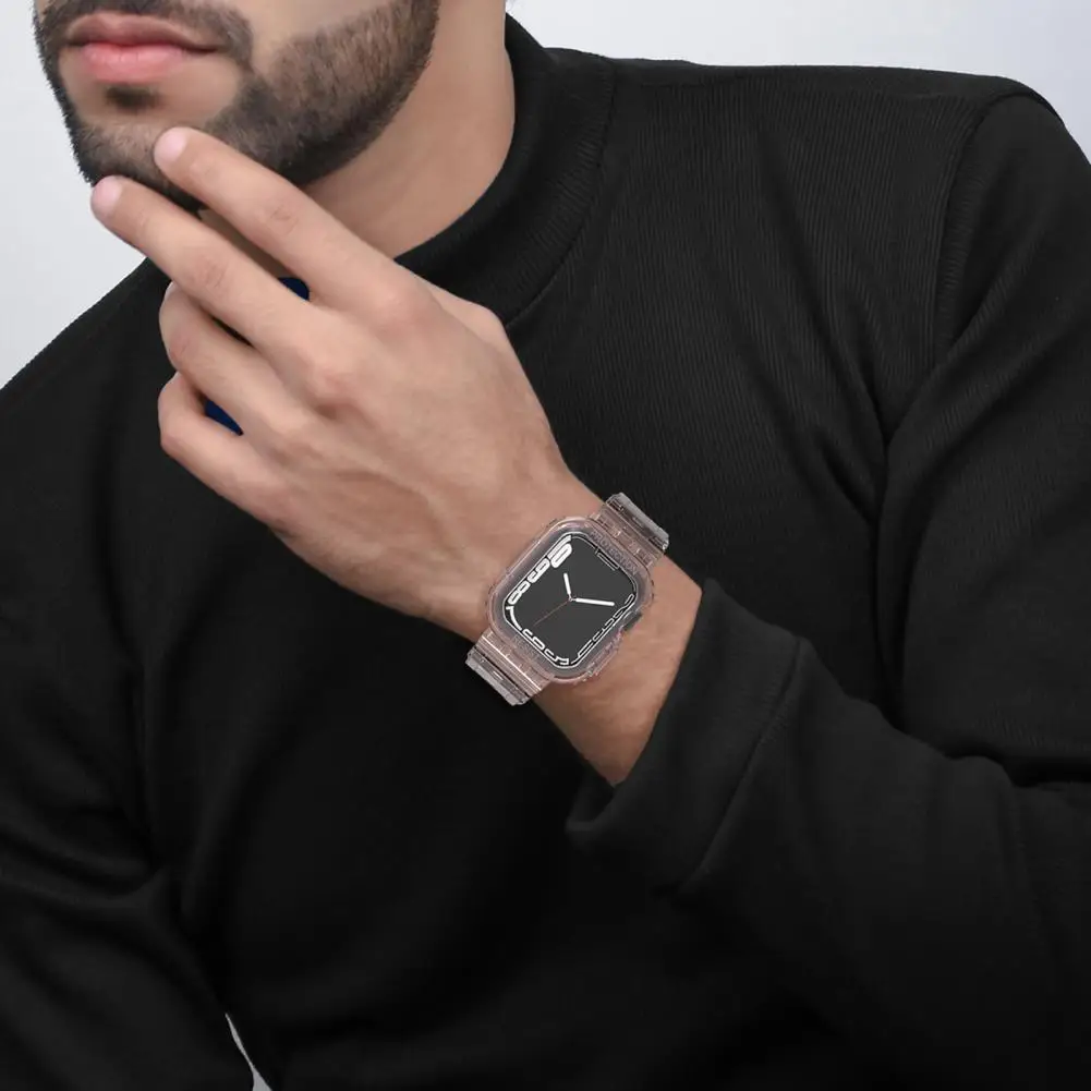 Stylish Watch Belt Sweatproof Soft TPU One-piece Clear Wristwatch Band Replacement Easy Installation Watch Band
Stylish Watch Belt Sweatproof Soft TPU One-piece Clear Wristwatch Band Replacement Easy Installation Watch Band