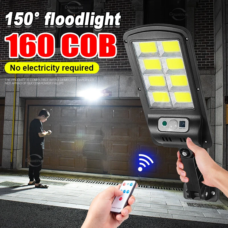 8000 люмен новый 160COB открытый солнечный светодиодный светильник датчик движения солнечная лампа 3 режима дистанционного управления садовый свет IP65 солнечный свет фонарь
8000 люмен новый 160COB открытый солнечный светодиодный светильник датчик движения солнечная лампа 3 режима дистанционного управления садовый свет IP65 солнечный свет фонарь