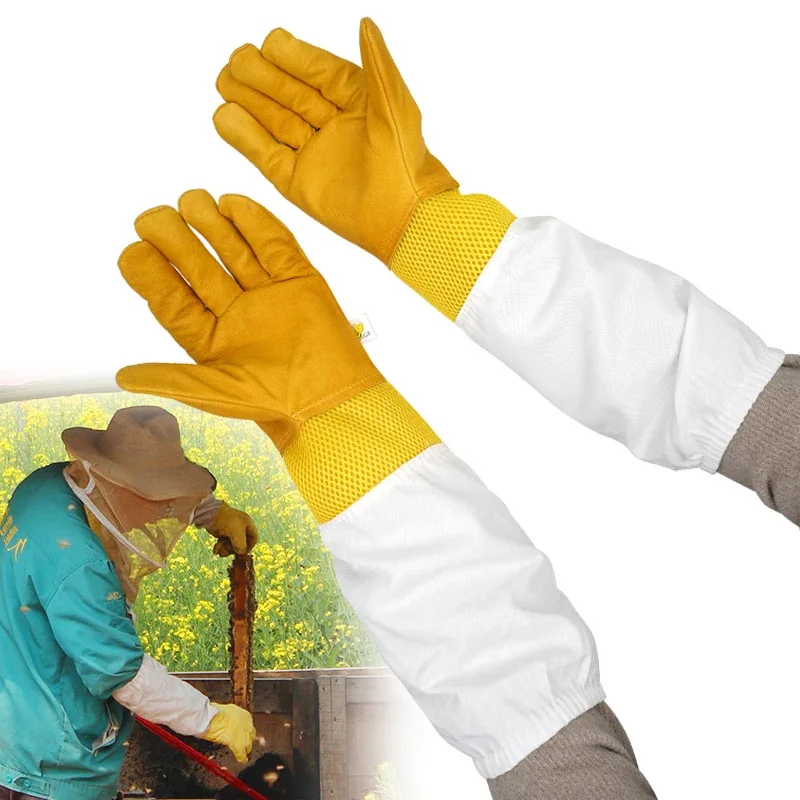 Beekeeping Gloves Beekeeper Anti-Bee Protective Long Sleeves Breathable Sheepskin Apiculture Tools Anti Sting Yellow Mesh Gloves
Beekeeping Gloves Beekeeper Anti-Bee Protective Long Sleeves Breathable Sheepskin Apiculture Tools Anti Sting Yellow Mesh Gloves