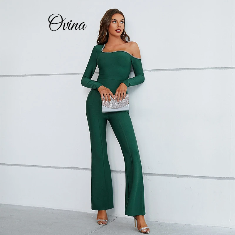 Sexy Autumn And Winter Women's Long-Sleeved Bell Bottoms Full-Length Two-Piece Crystal Solid Color Rayon Socialite Party Suit
Sexy Autumn And Winter Women's Long-Sleeved Bell Bottoms Full-Length Two-Piece Crystal Solid Color Rayon Socialite Party Suit