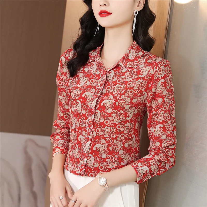 New elegant ladies shirts Fashion printing women blouses New chic Spring autumn causal Long sleeve slim blouses mujer blusas
New elegant ladies shirts Fashion printing women blouses New chic Spring autumn causal Long sleeve slim blouses mujer blusas