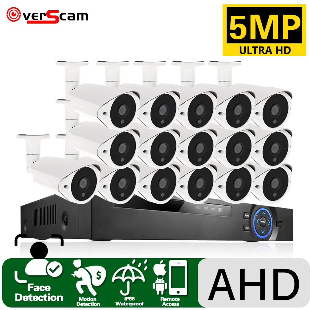 Face Detection AHD DVR Camera System Kit 16 Channel 5MP CCTV Security Surveillance Camera System Set 16CH XMEYE NVR Kit H.265
Face Detection AHD DVR Camera System Kit 16 Channel 5MP CCTV Security Surveillance Camera System Set 16CH XMEYE NVR Kit H.265