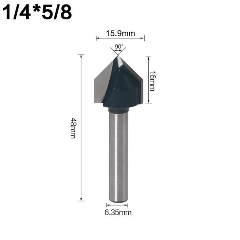 90 Degree V Type Milling Cutter End Mill Router Bits 1/4 Inch Shank CNC Engraving Drill Bit Cleaning Flush Trim Tenon Cutter
90 Degree V Type Milling Cutter End Mill Router Bits 1/4 Inch Shank CNC Engraving Drill Bit Cleaning Flush Trim Tenon Cutter