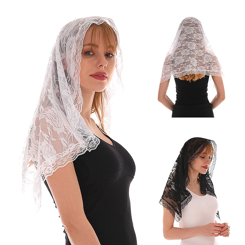 Women Scarf Lace Veil Wedding Black And White Solid Color Circular Arc Headscarf Elegant Decor Breathable Fashion Shawl Soft
Women Scarf Lace Veil Wedding Black And White Solid Color Circular Arc Headscarf Elegant Decor Breathable Fashion Shawl Soft