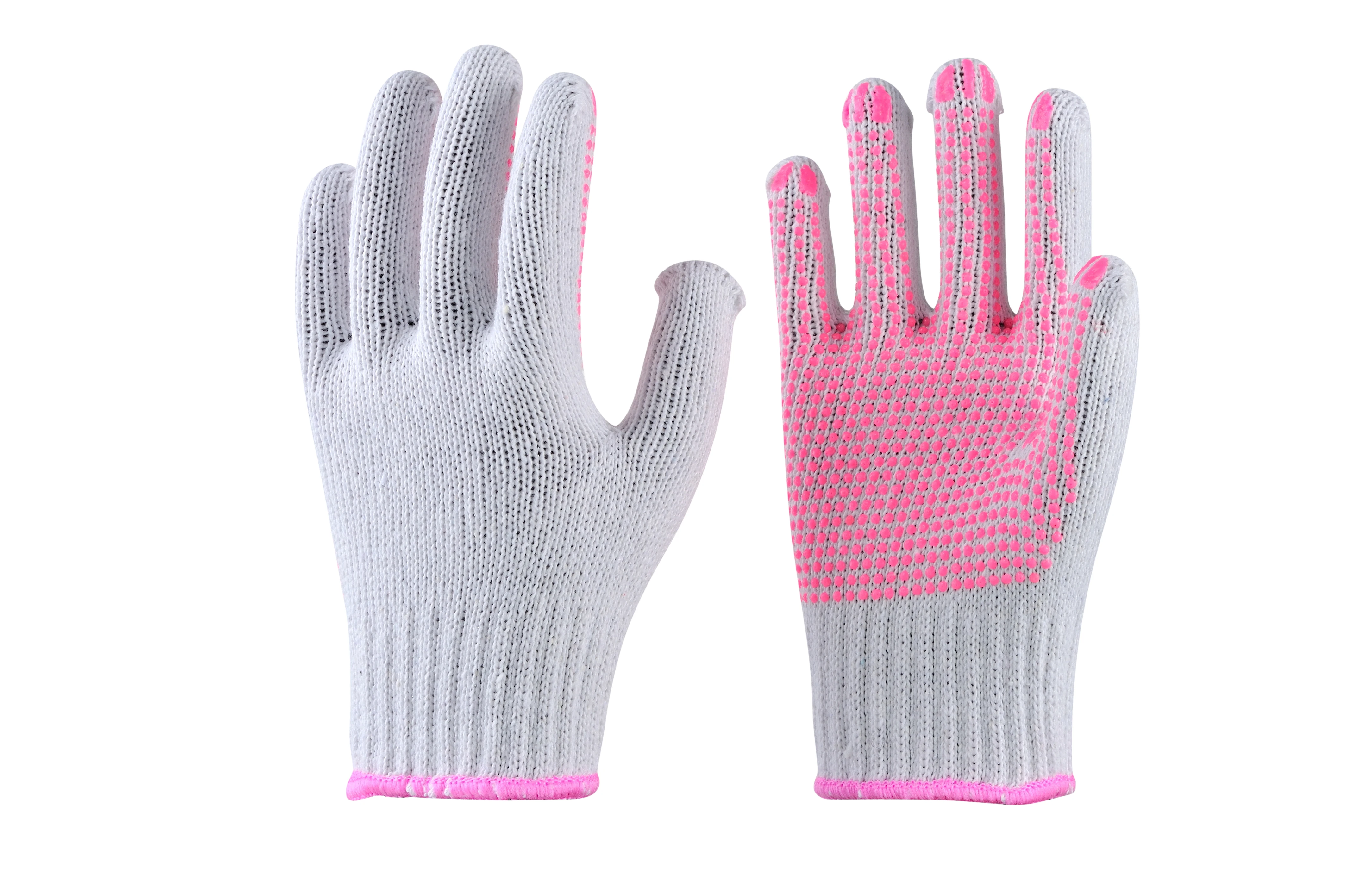 High Quality Pink Dots Bleach Cotton Polyester String Knit Shell Safety Protection Work Gloves for Painter Mechanic Industrial
High Quality Pink Dots Bleach Cotton Polyester String Knit Shell Safety Protection Work Gloves for Painter Mechanic Industrial