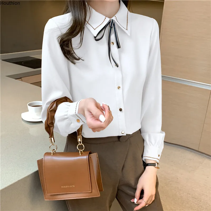 Summer New Women's Blouses POLO Shirt Long Sleeve Tops Floral Chiffon Bow Casual Fashion Loose Houthion
Summer New Women's Blouses POLO Shirt Long Sleeve Tops Floral Chiffon Bow Casual Fashion Loose Houthion