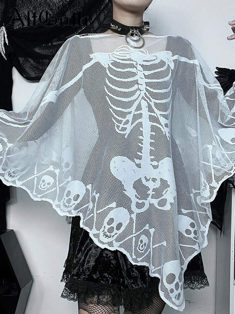 AltGoth Halloween Dark Gothic Lace Cape Women Vintage Coquette See Through Skeleton Cloak Streetwear Sexy Cosplay Outfits Female
AltGoth Halloween Dark Gothic Lace Cape Women Vintage Coquette See Through Skeleton Cloak Streetwear Sexy Cosplay Outfits Female