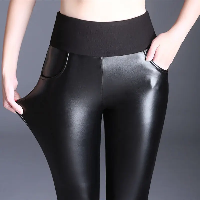 Outer Autumn and Winter New Thickened Fleece-Lined High Waist plus Size Sexy Small-Sized Force PU Leather Leggings Women's
Outer Autumn and Winter New Thickened Fleece-Lined High Waist plus Size Sexy Small-Sized Force PU Leather Leggings Women's