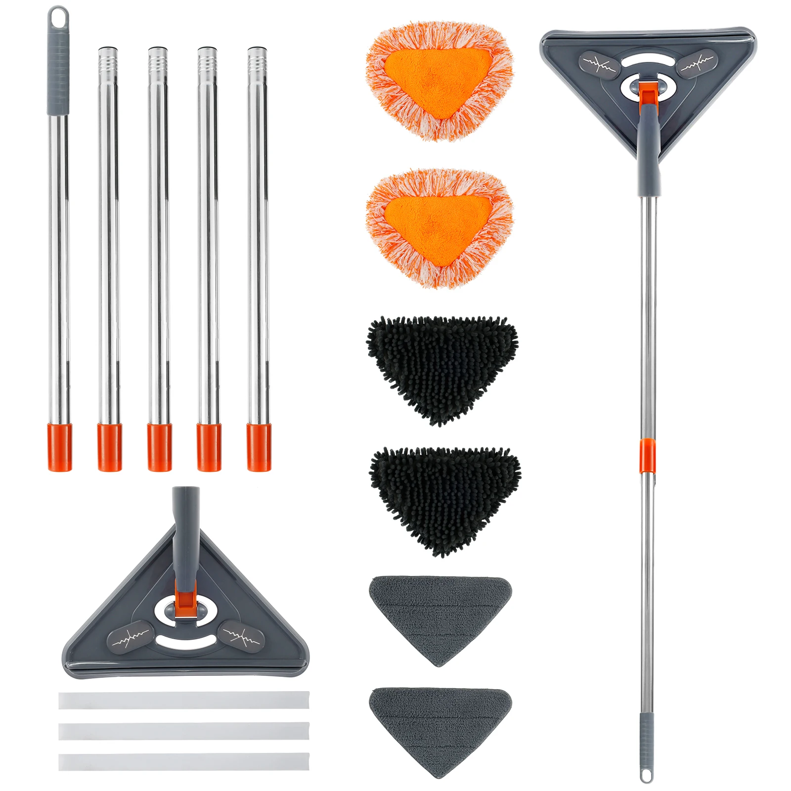85 in Wall Cleaner Mop with Handle Adjustable Ceiling Cleaning Mop with 6 Replaceable Mop Cloth 360° Rotating Ceiling Dust
85 in Wall Cleaner Mop with Handle Adjustable Ceiling Cleaning Mop with 6 Replaceable Mop Cloth 360° Rotating Ceiling Dust