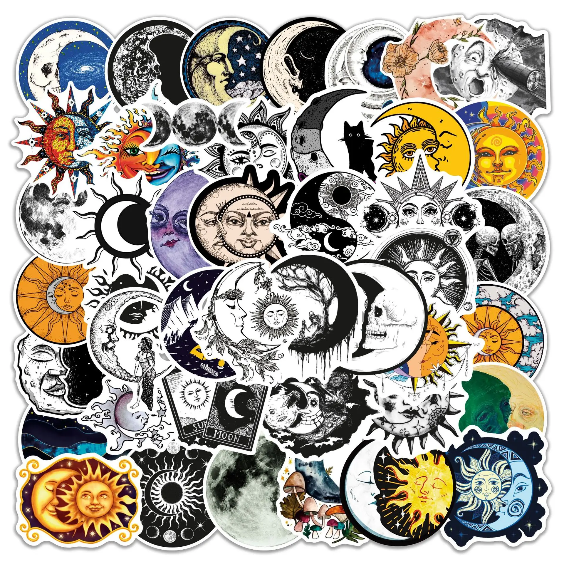 50pcs Aesthetic Gothic Art Moon Graffiti Sticker Water Cup Skateboard Trolley Case Guitar Car Waterproof Sticker Laptop Sticker
50pcs Aesthetic Gothic Art Moon Graffiti Sticker Water Cup Skateboard Trolley Case Guitar Car Waterproof Sticker Laptop Sticker