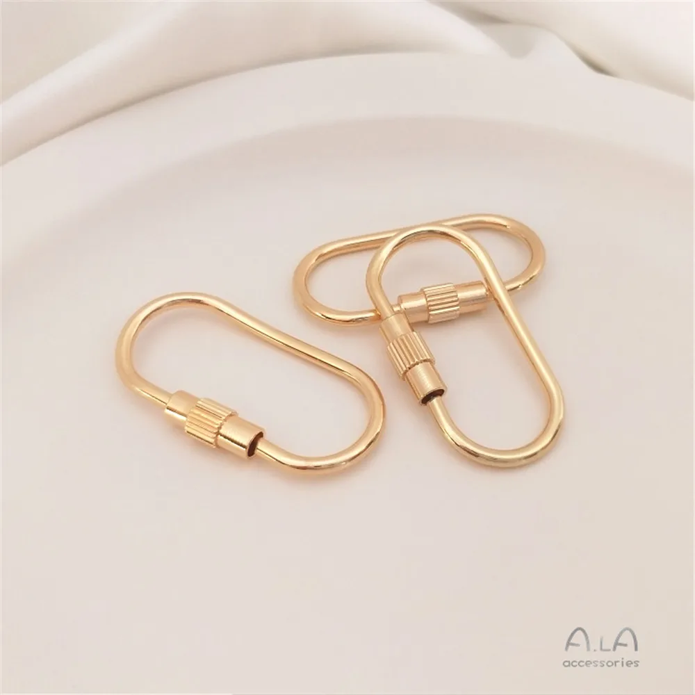 14K Gold Filled Plated Oval turnbuckle hand DIY key chain buckle chain buckle decorative accessories
14K Gold Filled Plated Oval turnbuckle hand DIY key chain buckle chain buckle decorative accessories