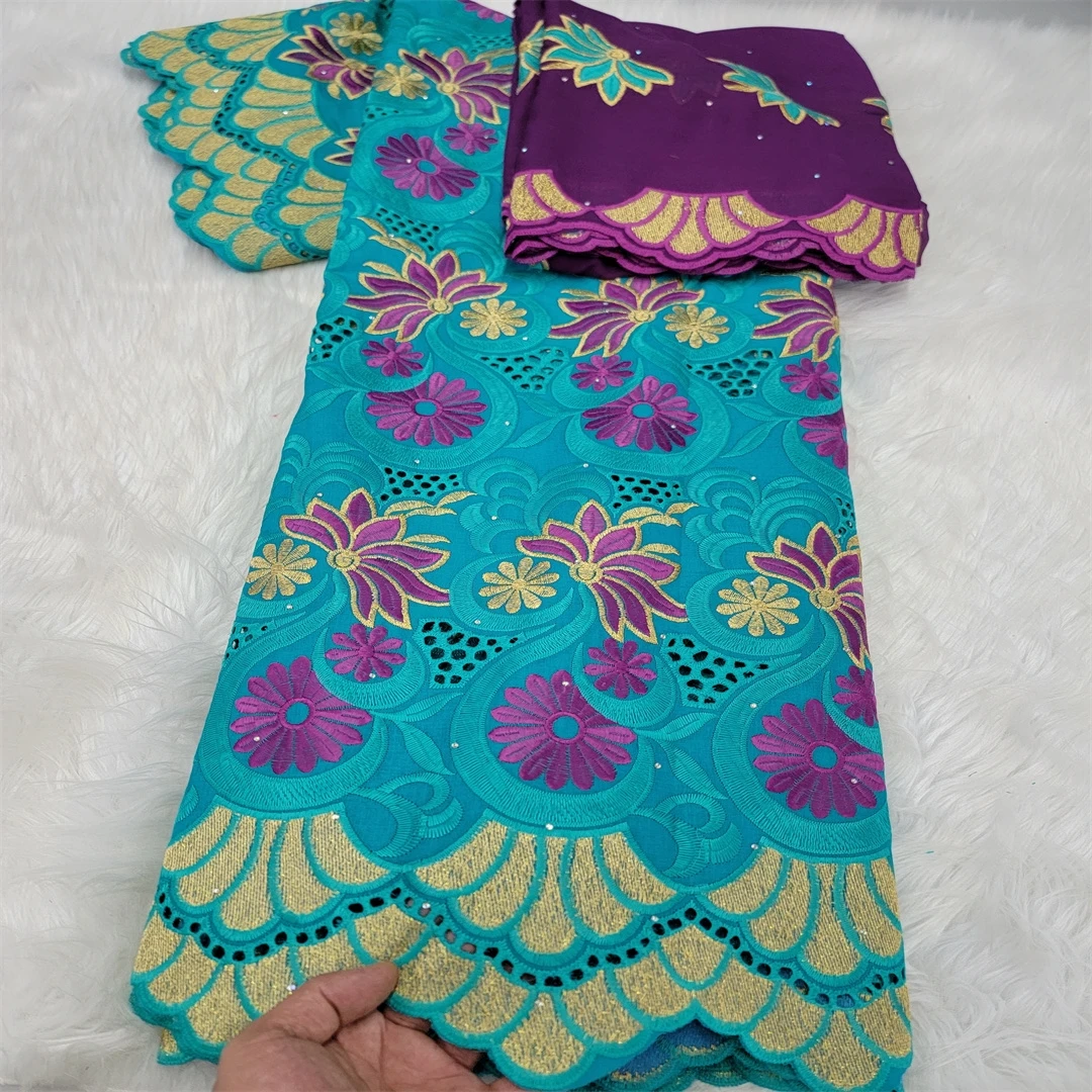 High Quality African Nigerian Tulle Lace Fabric 100% Cotton Fabric 5+2 Yards Lace Fabric Swiss Voile Lace For Wedding Dress
High Quality African Nigerian Tulle Lace Fabric 100% Cotton Fabric 5+2 Yards Lace Fabric Swiss Voile Lace For Wedding Dress