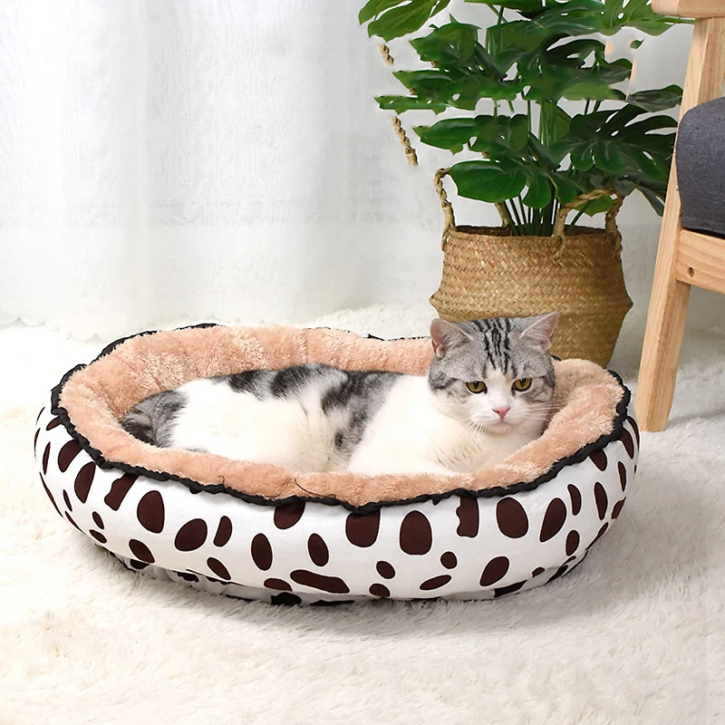 

Super Soft Pet Dog Cat Bed Plush Full Size Washable Calm Bed Donut Bed Comfortable Sleeping Bed For Large Medium Small Dogs