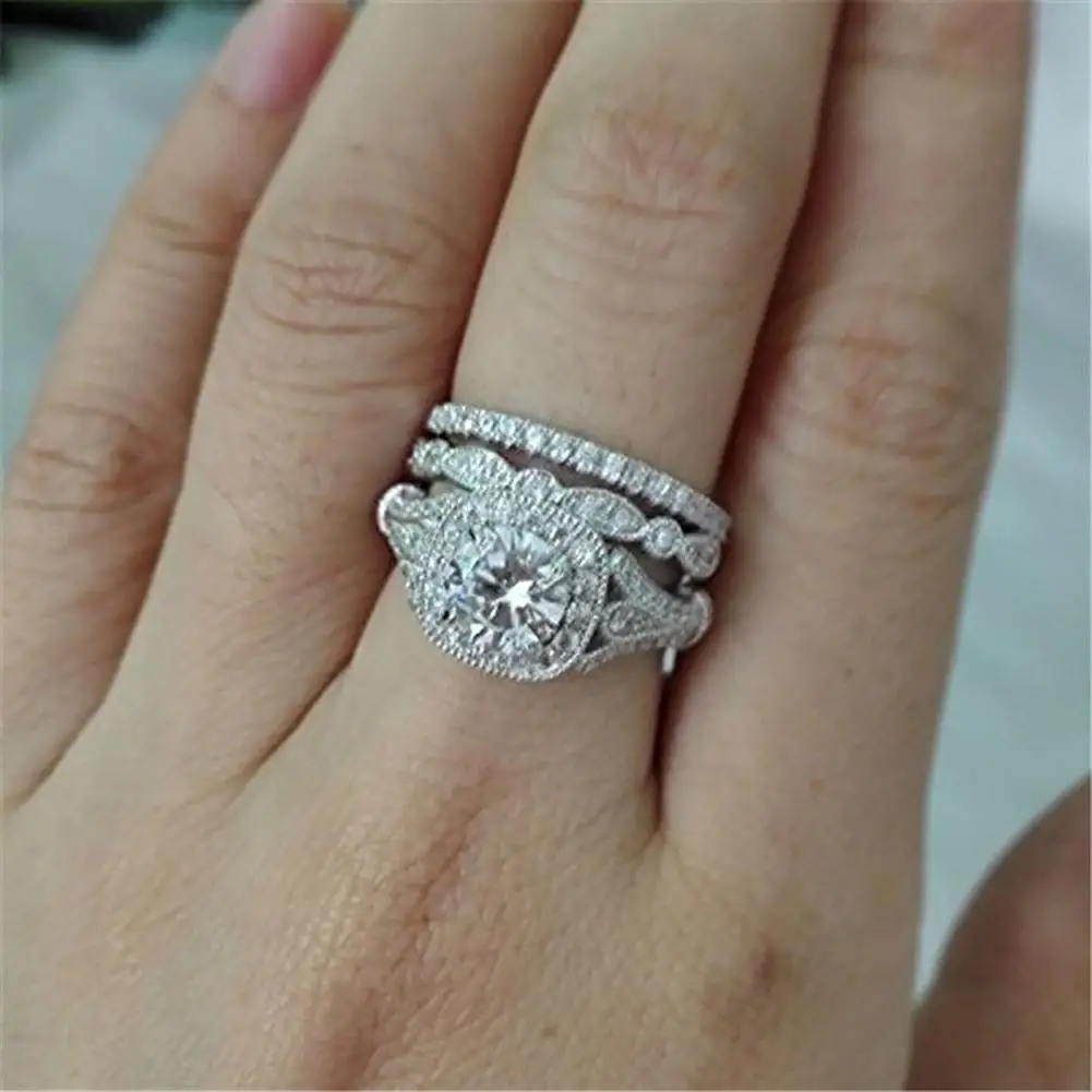 40%HOT3Pcs/Set Exquisite Smooth Surface Wedding Bands Alloy Elegant Rhinestone Women Rings Set Charm Jewelry
40%HOT3Pcs/Set Exquisite Smooth Surface Wedding Bands Alloy Elegant Rhinestone Women Rings Set Charm Jewelry