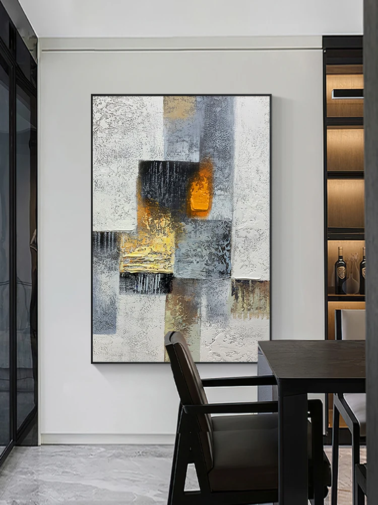 Hand Painted Abstract Color Block Decorative Painting Modern Porch Hanging Painting Black And White Gray Handmade Mural
Hand Painted Abstract Color Block Decorative Painting Modern Porch Hanging Painting Black And White Gray Handmade Mural