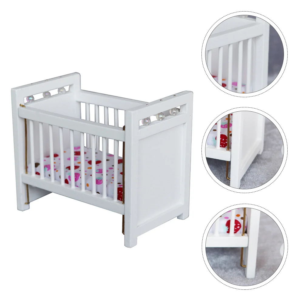 1: 12 Miniature Crib Nursery Furniture Ornaments for House Pot Decoration White Baby
1: 12 Miniature Crib Nursery Furniture Ornaments for House Pot Decoration White Baby